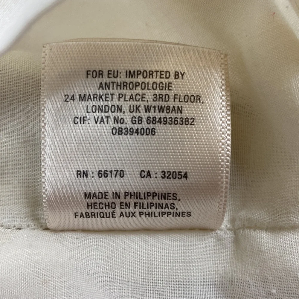 Anthropologie HD in Paris Beige Gingham Ribboned Poplin Dress - Picture 12 of 12